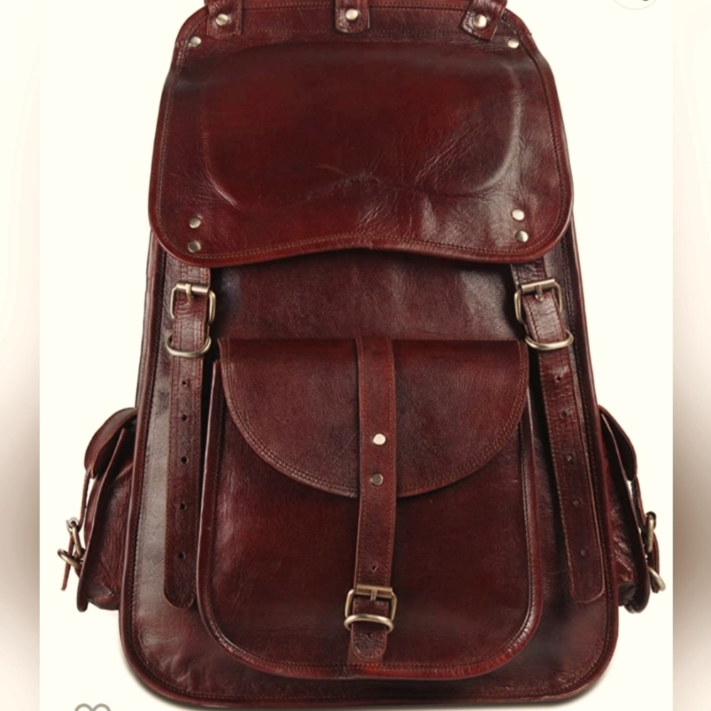 Leather backpack / computer bag